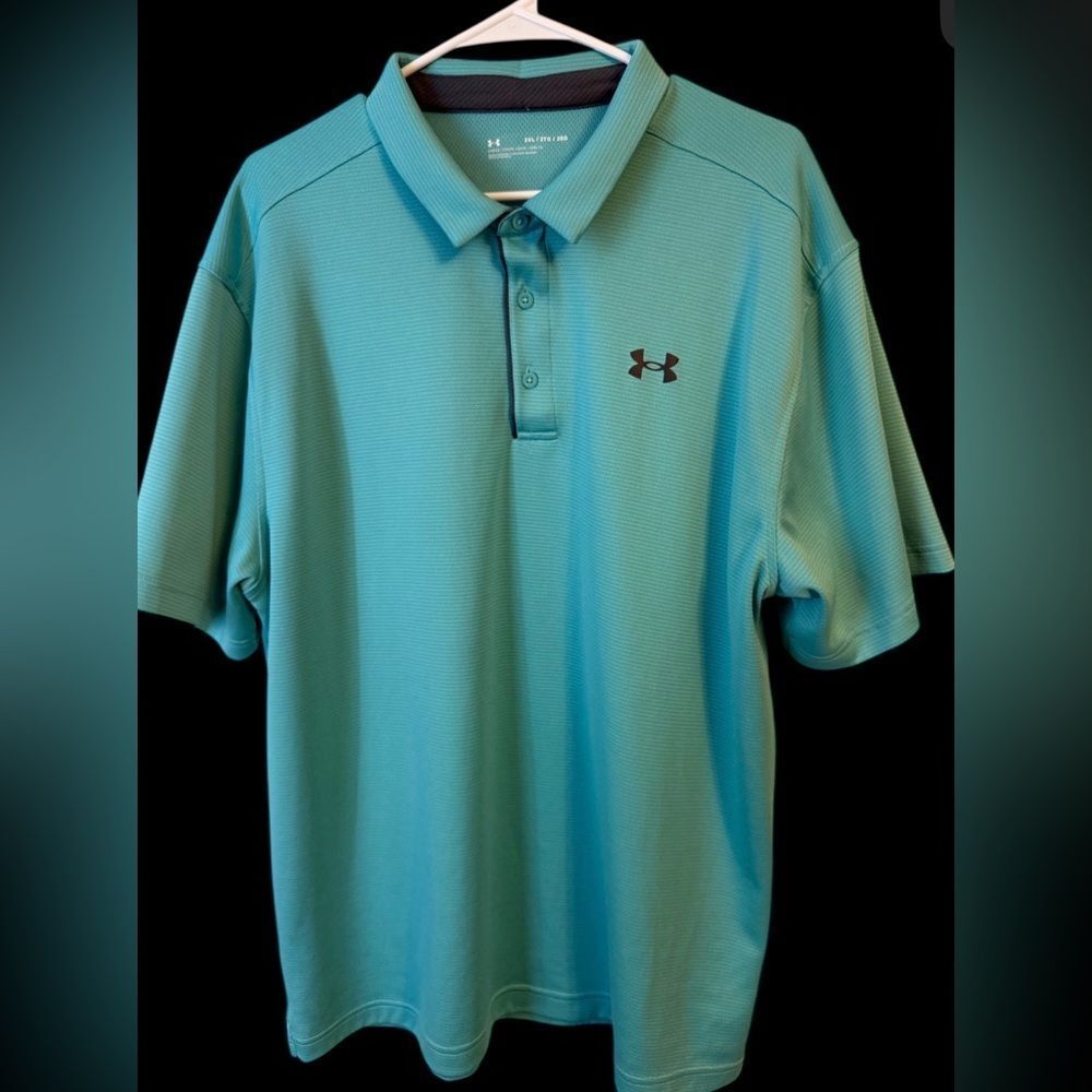 Under Armour Men's 2XL Teal Polo Shirt